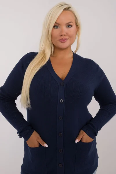 Elegantní dámský plus size svetr V-krku Factory Price