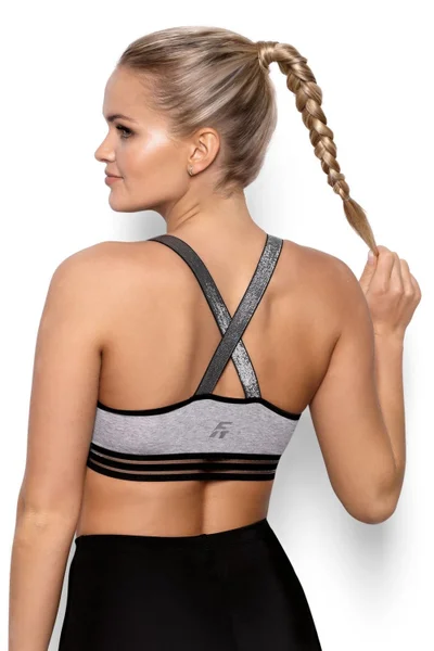 Podprsenka pro ženy fitness top Ariela grey - Eldar