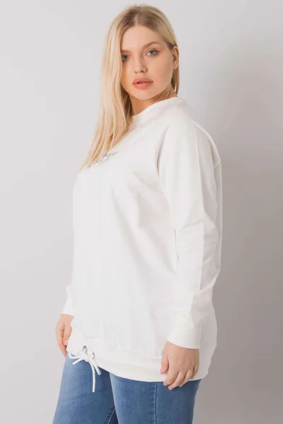 Dámská Ecru plus size mikina Fashionhunters