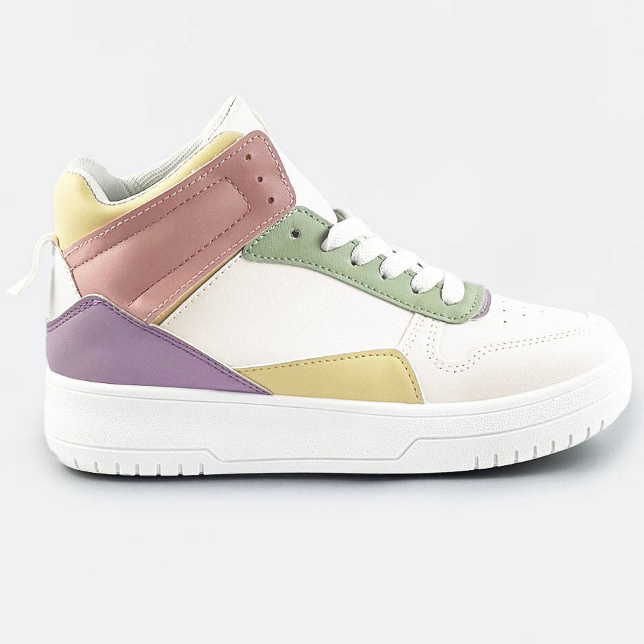 Bílo-pastelové kotníkové dámské tenisky sneakers 2T2 SWEET SHOES, zielony XL (42) i392_20320-F