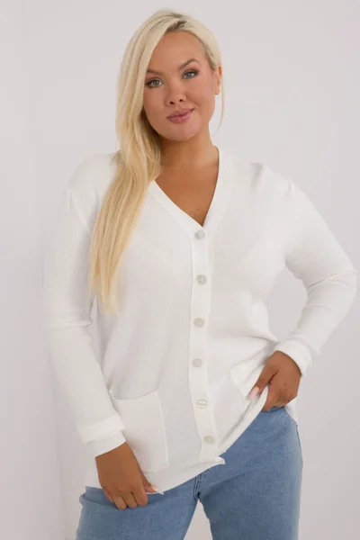 Dámský plus size svetr V-krk Factory Price