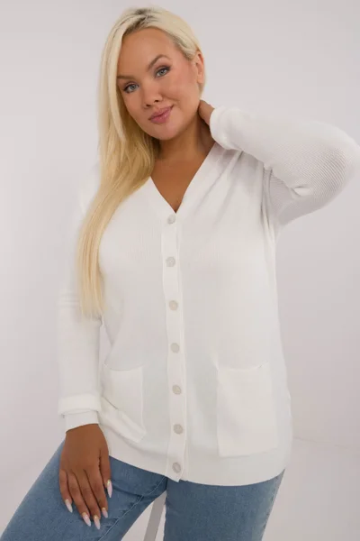 Dámský plus size svetr V-krk Factory Price