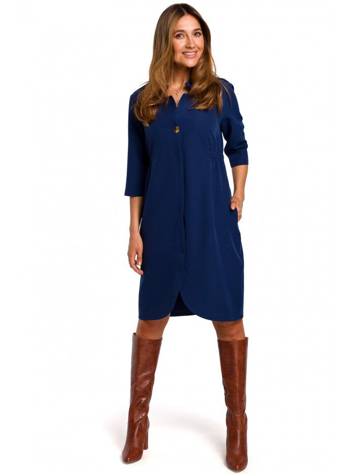Dámské C59P61 Blejzrové šaty - tmavě modré Style, EU S i529_4612183719508087632