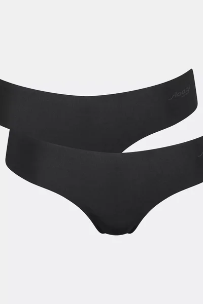 Neviditelné strunové kalhotky ZERO Microfibre Hipstring 2P - ČERNÉ - Sloggi