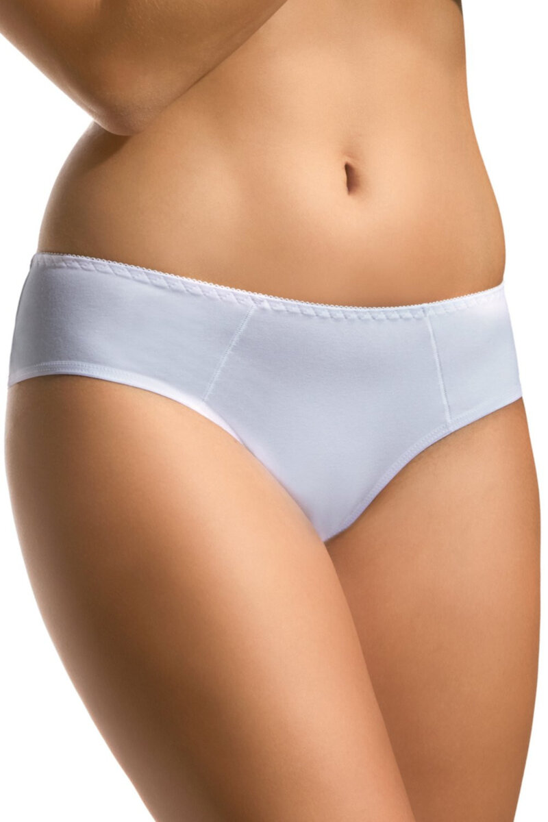 Dámské bavlněné kalhotky s krajkou - Babell White, Bílá XL i41_76162_2:bílá_3:XL_