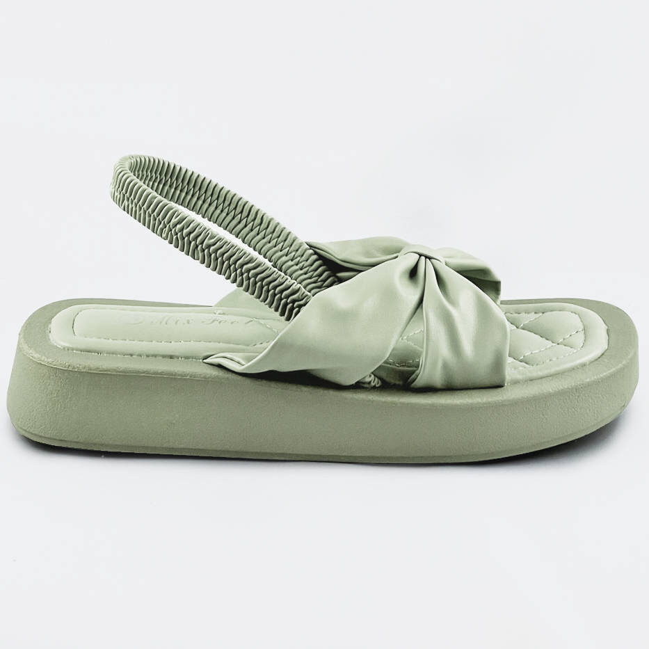 Dámské zelené sandály na platformě 056 Mix Feel, odcienie zieleni XL (42) i392_20229-B