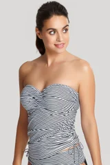 Dámské Bandeau Tankini Anya černobílé Swimwear