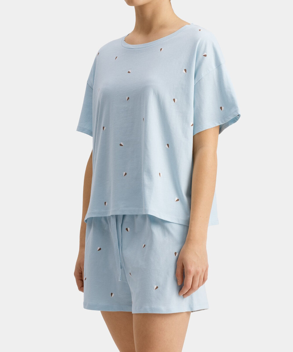 Letní srdíčkové pyžamo pro ženy od Atlanticu, melanžově šedá L i384_7841754