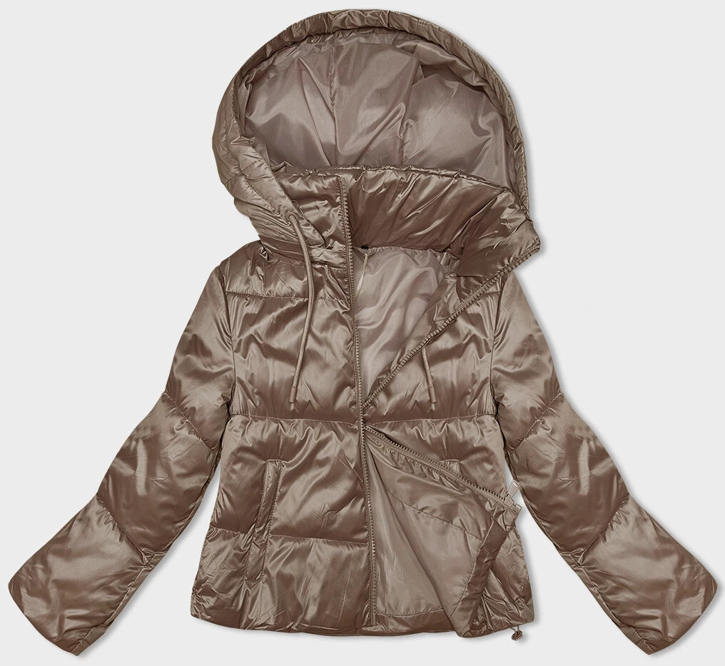 Karamelová bunda pro ženy s odepínací kapucí SWest, odcienie beżu XXL (44) i392_23183-48