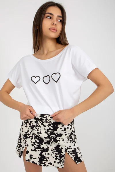 Černobílé dámské tričko Amor RUE PARIS - FPrice