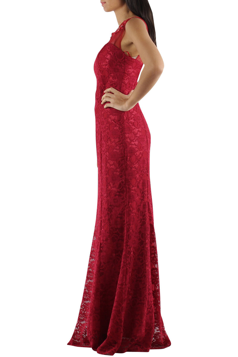 Dámské společenské a plesové šaty krajkové dlouhé luxusní CHARMS Paris červené - Červená , XS i10_i333_n_1252_2:112_