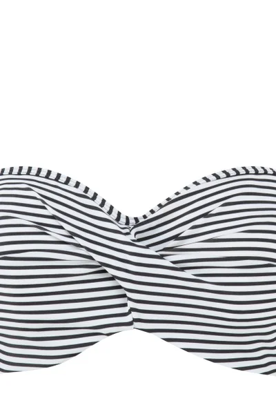 Dámský Bandeau Bikini Anya Stripe Černobílé Swimwear