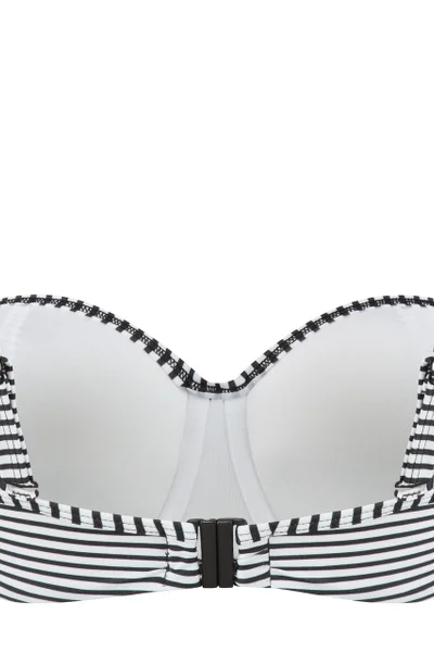 Dámský Bandeau Bikini Anya Stripe Černobílé Swimwear