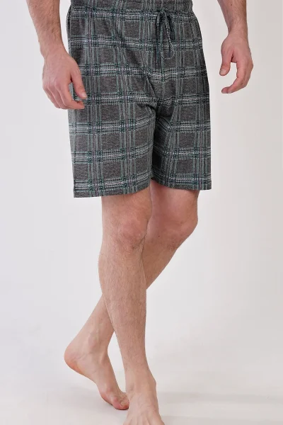 Kostkované pyžamo pro muževé šortky Adam Gazzaz