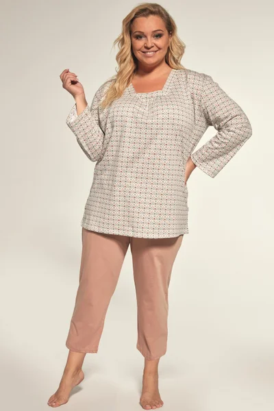 Komfortní dámské bavlněné pyžamo Cornette Nadia 3XL-5XL