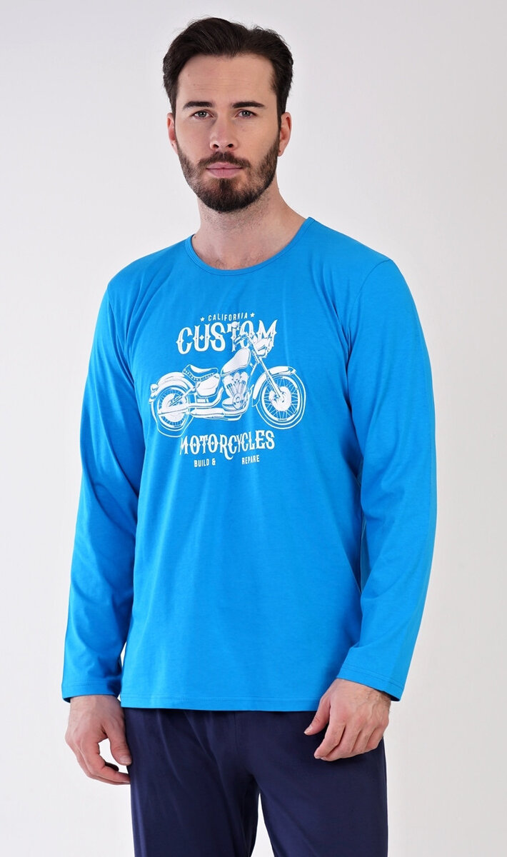 Motorkářské pyžamo pro muže California Custom, modrá M i232_9510_55455957:modrá M