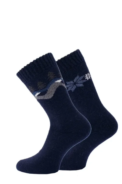 Teplé pánské ponožky z vlněné příze WiK Warm Socks