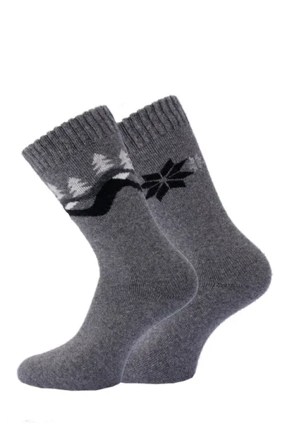 Teplé pánské ponožky z vlněné příze WiK Warm Socks