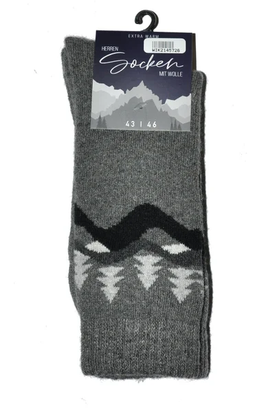 Teplé pánské ponožky z vlněné příze WiK Warm Socks