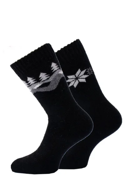 Teplé pánské ponožky z vlněné příze WiK Warm Socks