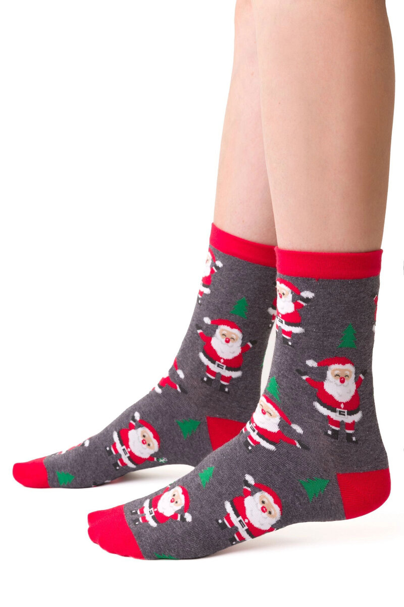 Teplé vánoční froté ponožky Steven - šedá, šedá 38/40 i41_9999932960_2:šedá_3:38/40_