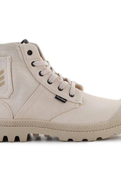 Beige Trappers Palladium Pampa Hi Army Boty