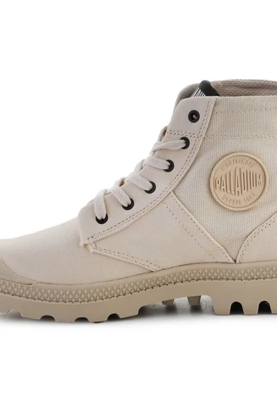 Beige Trappers Palladium Pampa Hi Army Boty