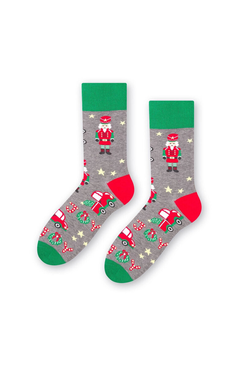 Teplé vánoční froté ponožky Steven - šedá, šedá 44/46 i41_9999932970_2:šedá_3:44/46_