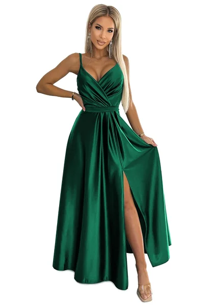Zelené elegantní maxi šaty JULIET NUMOCO