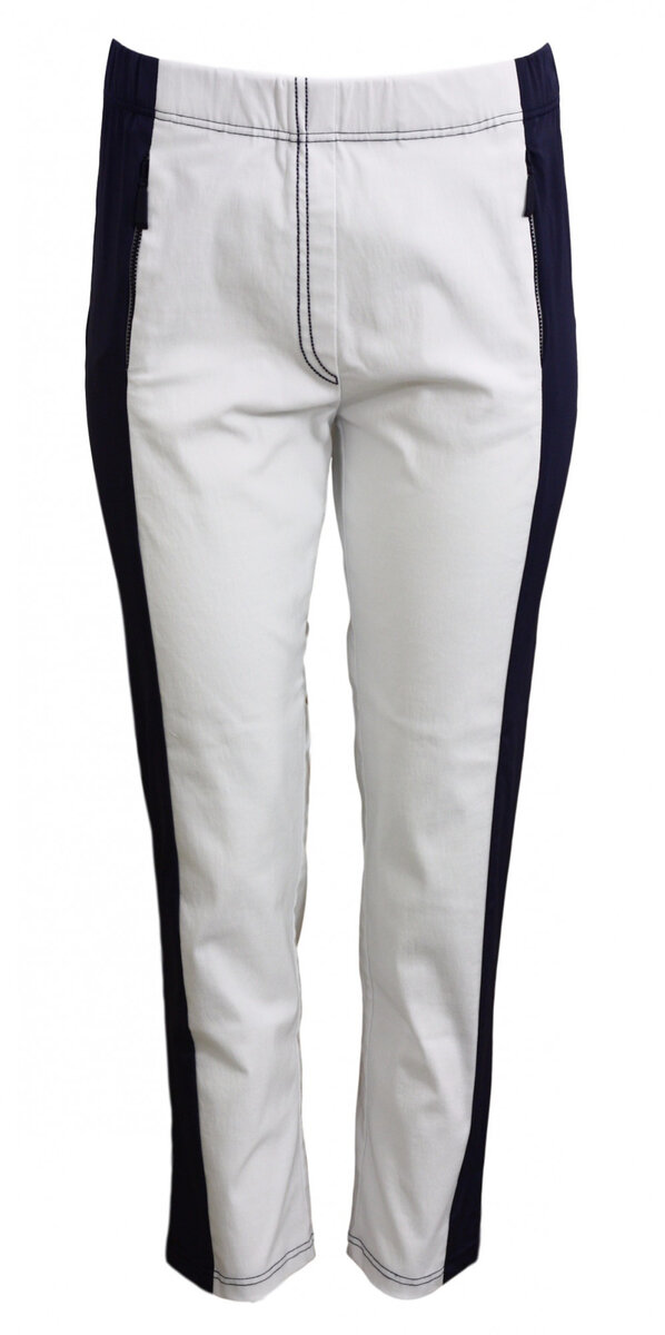 Dámské sportovní kalhoty Gonera s kapsami, modro-bílá 40 i10_P13394_1:164_2:33_