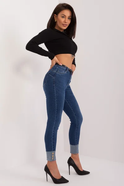 Dámské jeans kalhoty tmavě modré FPrice