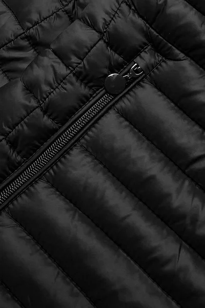 Dámská černá prošívaná bunda s kapucí I608 Libland