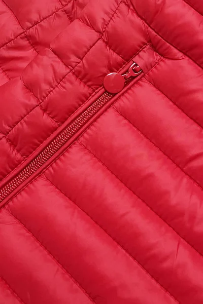 Dámská červená prošívaná bunda s kapucí 06DUJT Libland