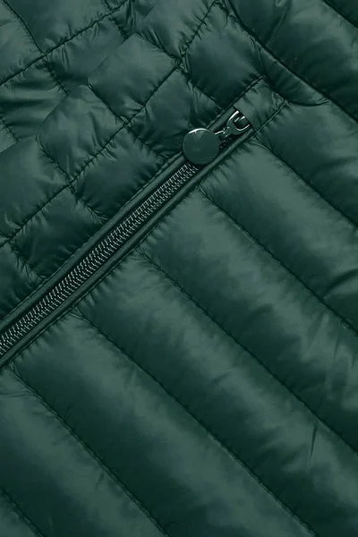 Dámská zelená prošívaná bunda s kapucí 3G723 Libland