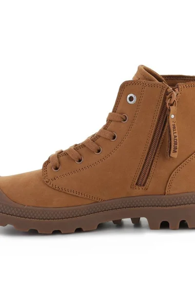 Traperky Palladium Pampa Hi Zip M v odstínu Apple Cinnamon