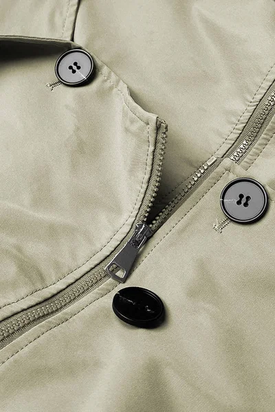 Dámský dvouřadový kabát v khaki barvě s páskem 17E3 Ann Gissy