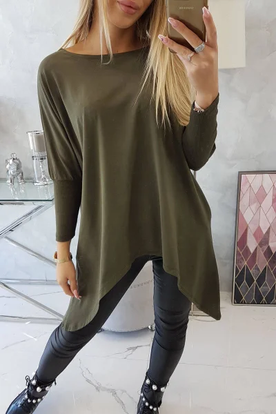 Dámská oversize halenka khaki K-Fashion