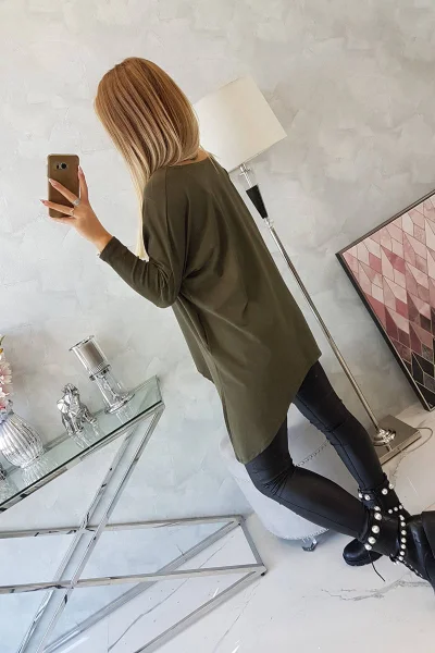 Dámská oversize halenka khaki K-Fashion