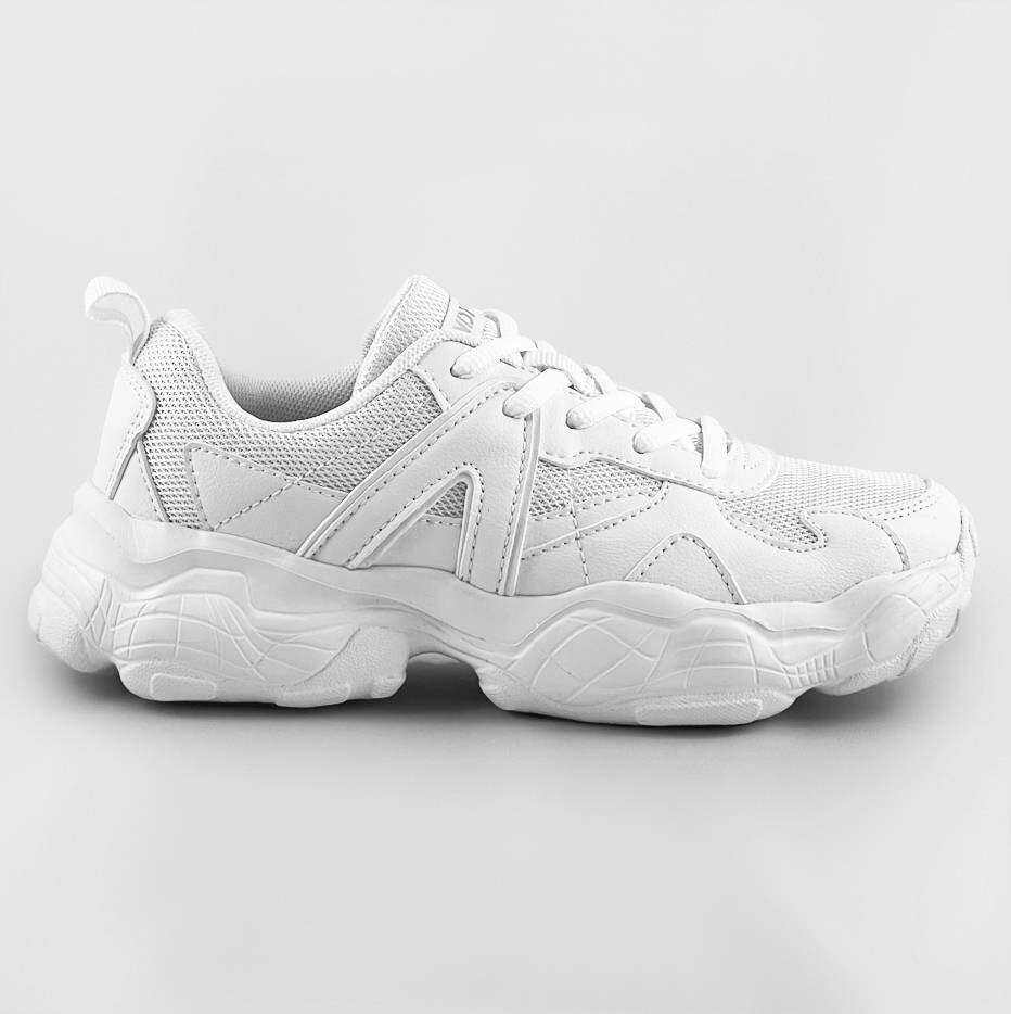 Bílé dámské šněrovací sportovní boty 9LM1 ANDY-Z, odcienie bieli ONE SIZE i392_19916-19