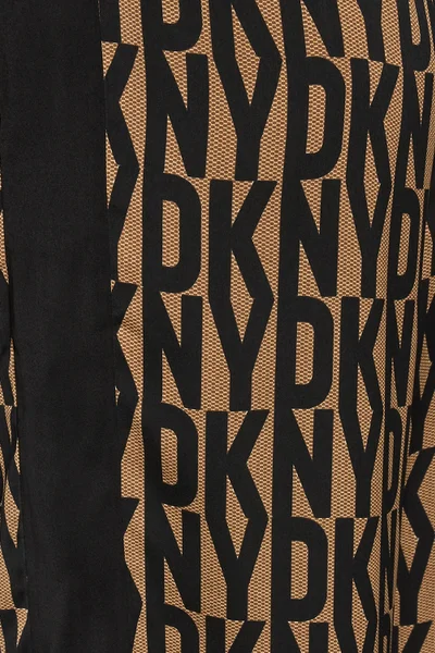 Košilové  dámské pyžamo DKNY hnědé s potiskem