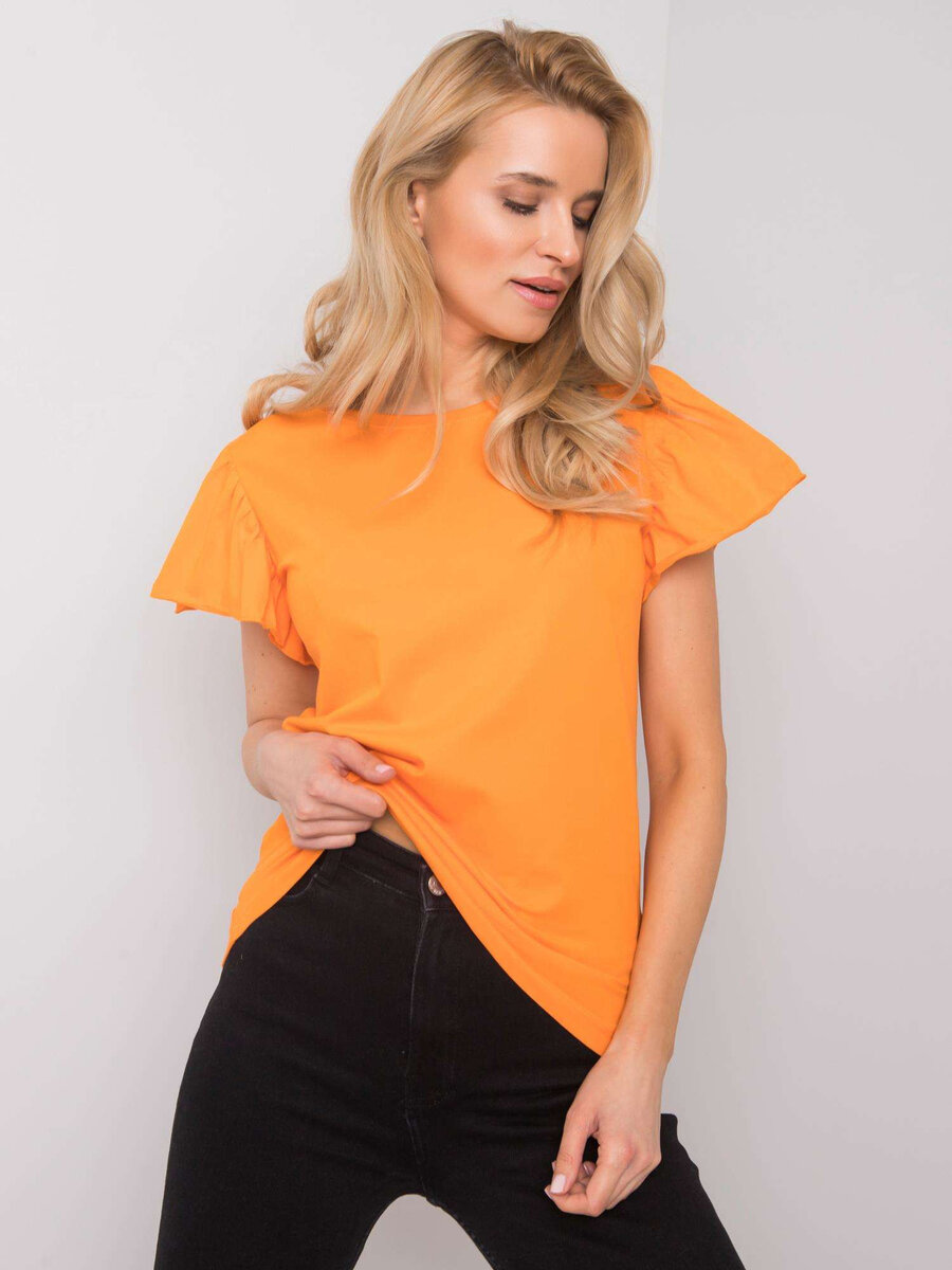 Oranžové dámské bavlněné tričko FPrice, jedna velikost i523_2016102914280