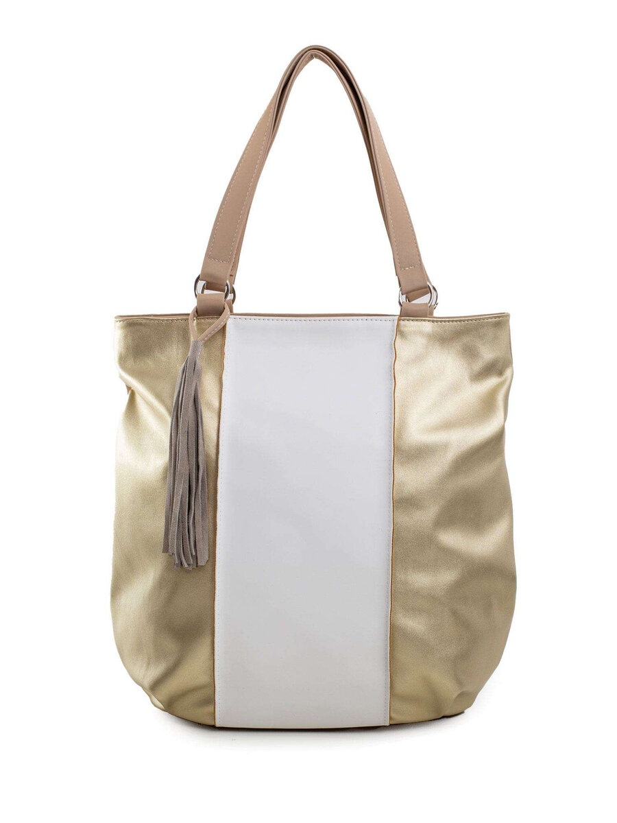 Béžová a zlatá městská taška FPrice, jedna velikost i523_2016103011933