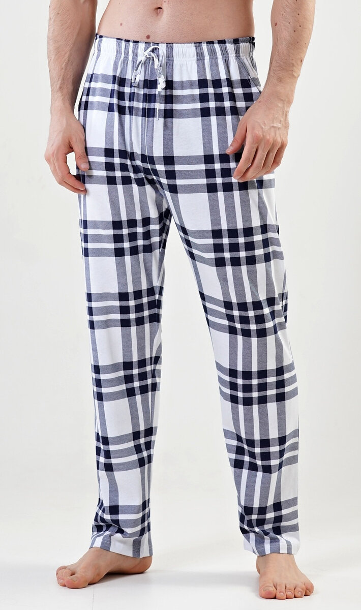 Kostkované pyžamo pro muževé kalhoty Luboš Gazzaz, tmavě modrá XL i232_9501_55455957:tmavě modrá XL