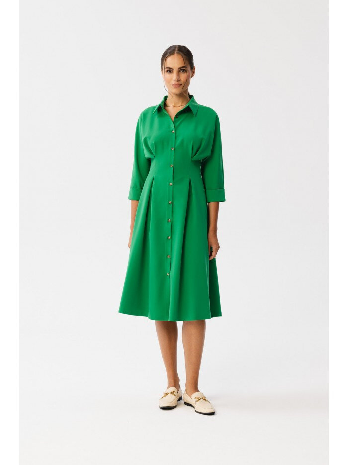 Zelené šaty s knoflíky - STYLOVE design, EU S i529_4906109978073107595