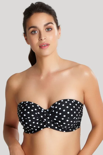 Dámský bandeau top Anya Spot Bikini černobílý Swimwear