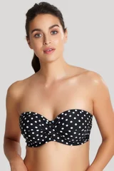 Dámský bandeau top Anya Spot Bikini černobílý Swimwear