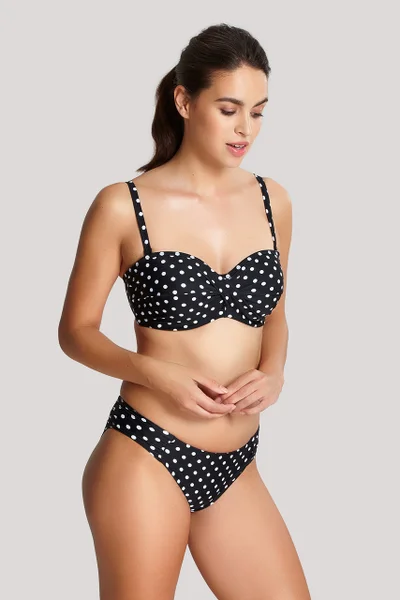 Dámský bandeau top Anya Spot Bikini černobílý Swimwear