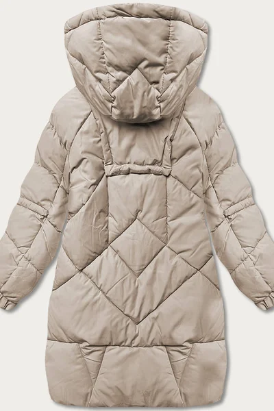 Dámská oversize béžová puffer bunda Ann Gissy