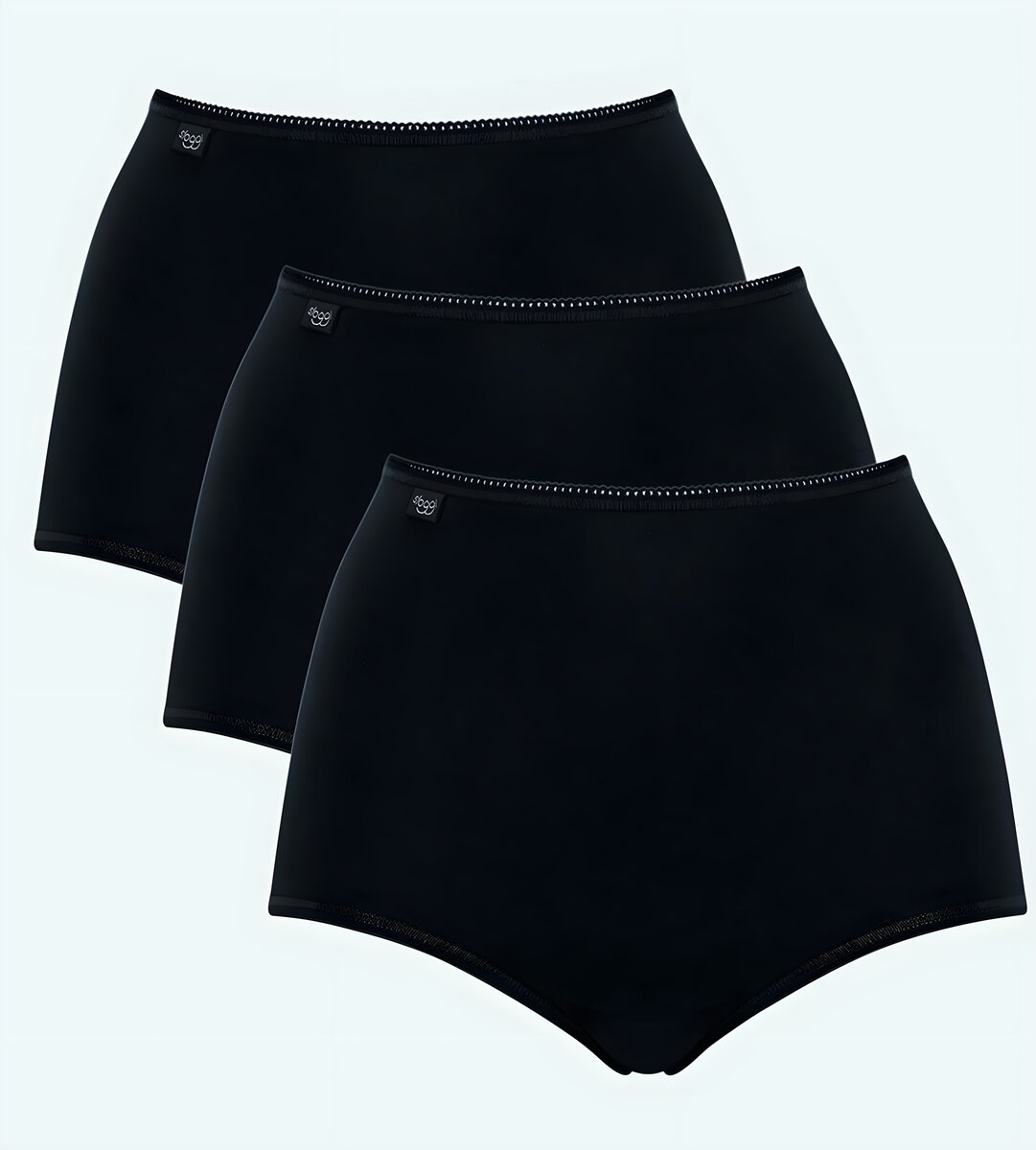 Dámské kalhoty Sloggi 7A1B35 Cotton Maxi C3P černé, BLACK 38 i343_10167190-0004-38