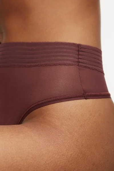 Dámská vysoká tanga Triumph Tempting Sheer - Hnědá